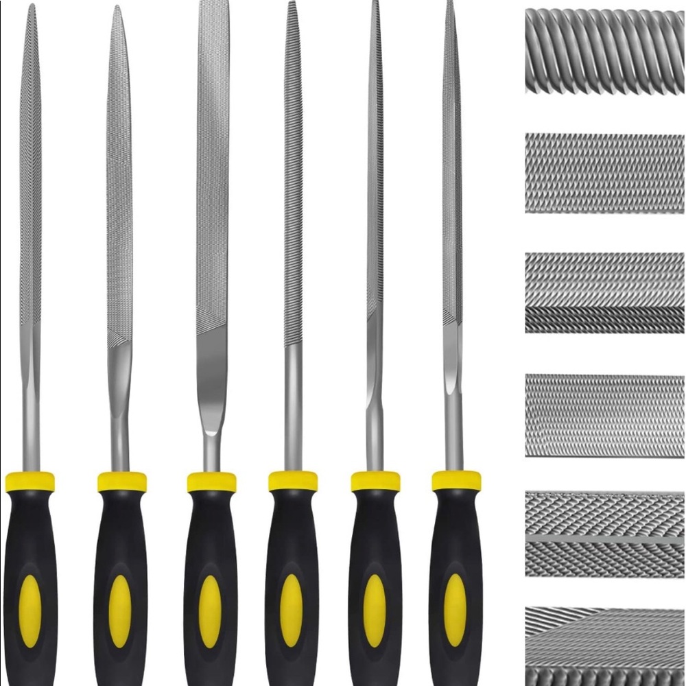 Best Needle File Set, 6 Pieces Hand Metal Files.